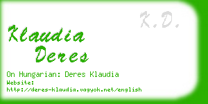 klaudia deres business card